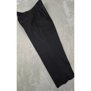 Brooks Brothers Charcoal Gray 100% Wool Dress Pants Mens 38R Pleated Front